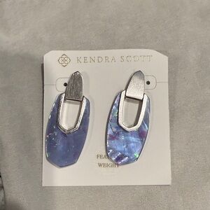 Kendra Scott Iridescent Earrings - Violet Kyocera Opal